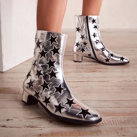 Jeffrey Campbell Shoes - Jeffrey Campbell Silver Star Appliqué Ankle Boots